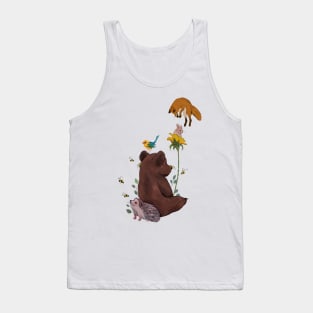 Baby bear and hedgehog Tank Top